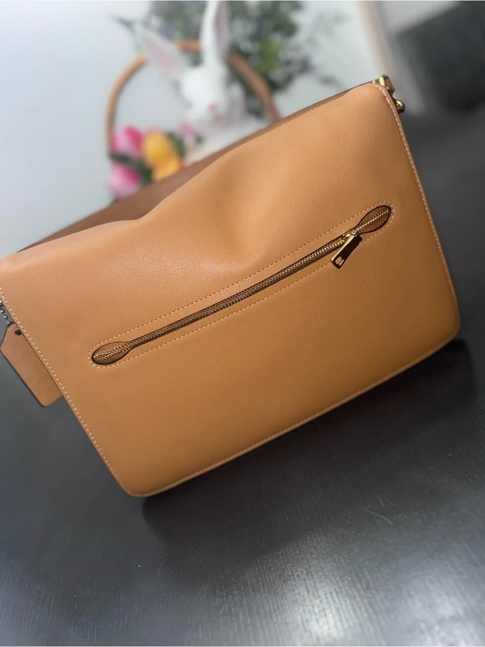 Coach Brown Leather Shoulder Bag with Gold Hardware - Picture 5 of 15
